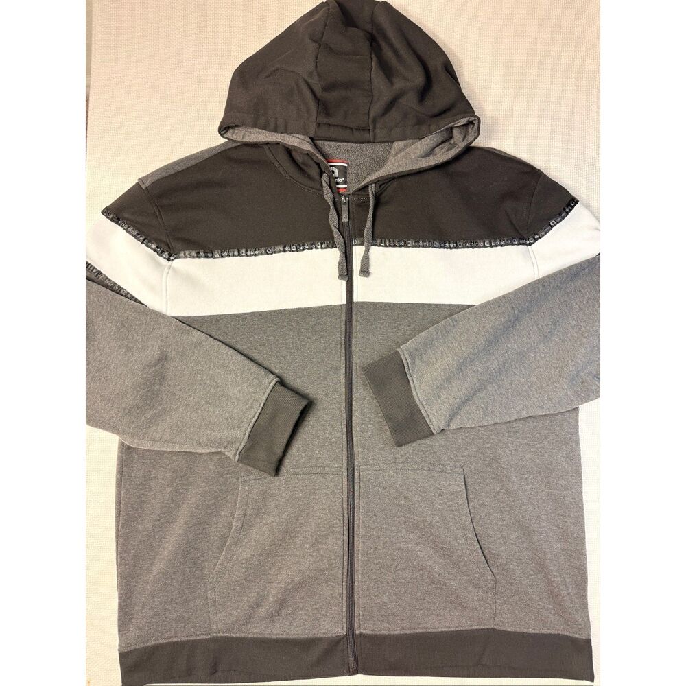 Akademiks Men's 6XL Big & Tall Colorblock Full Zip Fleece Hoodie